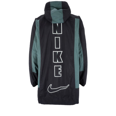Nike - Black & Green Spell-Out Hooded Windbreaker 1990s X-Large