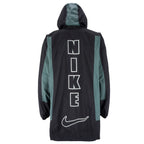 Nike - Black & Green Spell-Out Hooded Windbreaker 1990s X-Large Vintage Retro