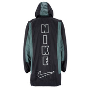 Nike - Black & Green Spell-Out Hooded Windbreaker 1990s X-Large Vintage Retro