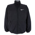 Nike - Black & White Big Logo Reversible Windbreaker 1990s Medium Vintage Retro