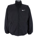 Nike - Black & White Big Logo Reversible Windbreaker 1990s Medium Vintage Retro
