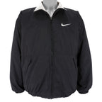 Nike - Black & White Big Logo Reversible Windbreaker 1990s Medium Vintage Retro