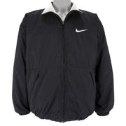 Nike - Black & White Big Logo Reversible Windbreaker 1990s Medium Vintage Retro
