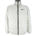 Nike - Black & White Big Logo Reversible Windbreaker 1990s Medium
