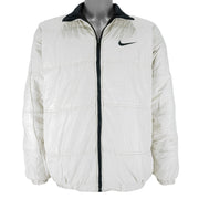 Nike - Black & White Big Logo Reversible Windbreaker 1990s Medium