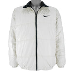 Nike - Black & White Big Logo Reversible Windbreaker 1990s Medium