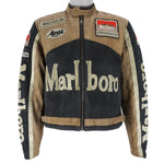 Vintage - Black & Brown Marlboro Champion Team Racing Jacket 1990s Medium Vintage Retro