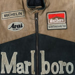 Vintage - Black & Brown Marlboro Champion Team Racing Jacket 1990s Medium Vintage Retro