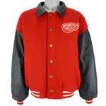 Starter - Detroit Red Wings Varsity Jacket 1990s Large Vintage Retro Hockey