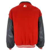 Starter - Detroit Red Wings Varsity Jacket 1990s Large Vintage Retro Hockey