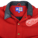 Starter - Detroit Red Wings Varsity Jacket 1990s Large Vintage Retro