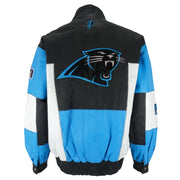 NFL (Pro Player) - Carolina Panthers Leather Jacket 1990s Large Vintage Retro Football
