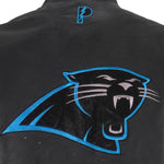 NFL (Pro Player) - Carolina Panthers Leather Jacket 1990s Large Vintage Retro