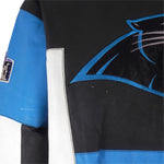 NFL (Pro Player) - Carolina Panthers Leather Jacket 1990s Large Vintage Retro Football