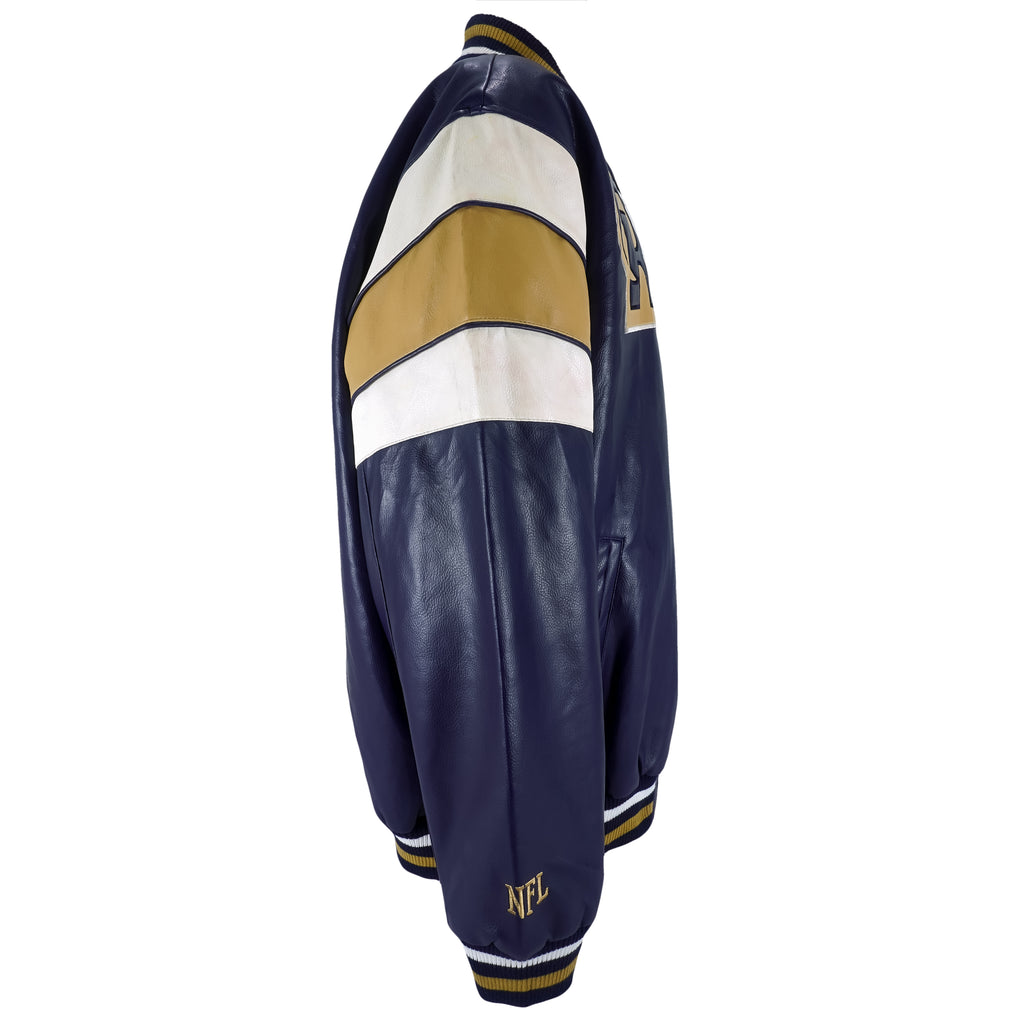 Vintage NFL - St. Louis 'Rams' Big Logo Faux Leather Jacket 1990's X ...