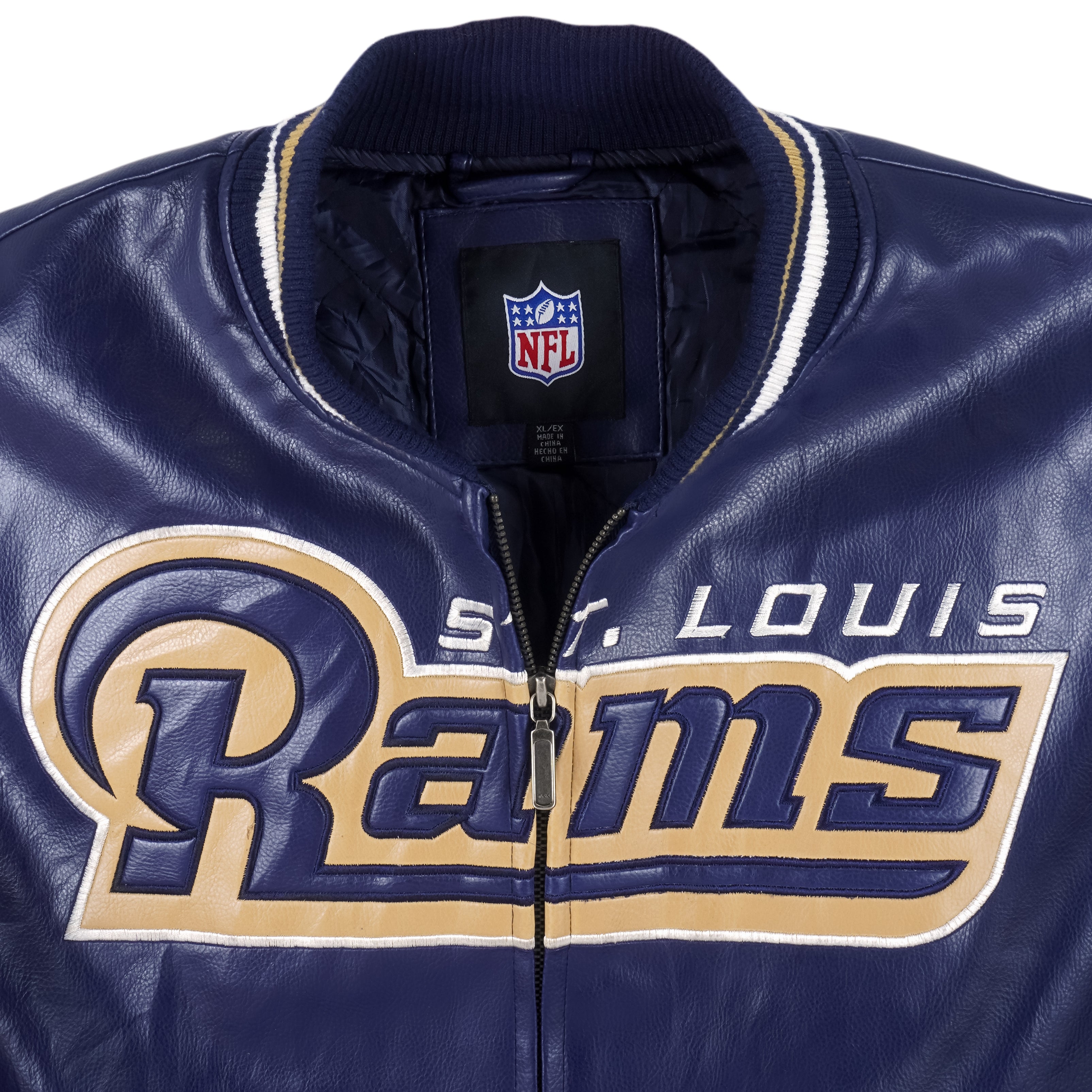 NFL St. Louis Rams Big Logo Leather Jacket - Maker of Jacket