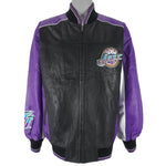 NBA - Utah Jazz Spell-Out Leather Jacket 1990s Large