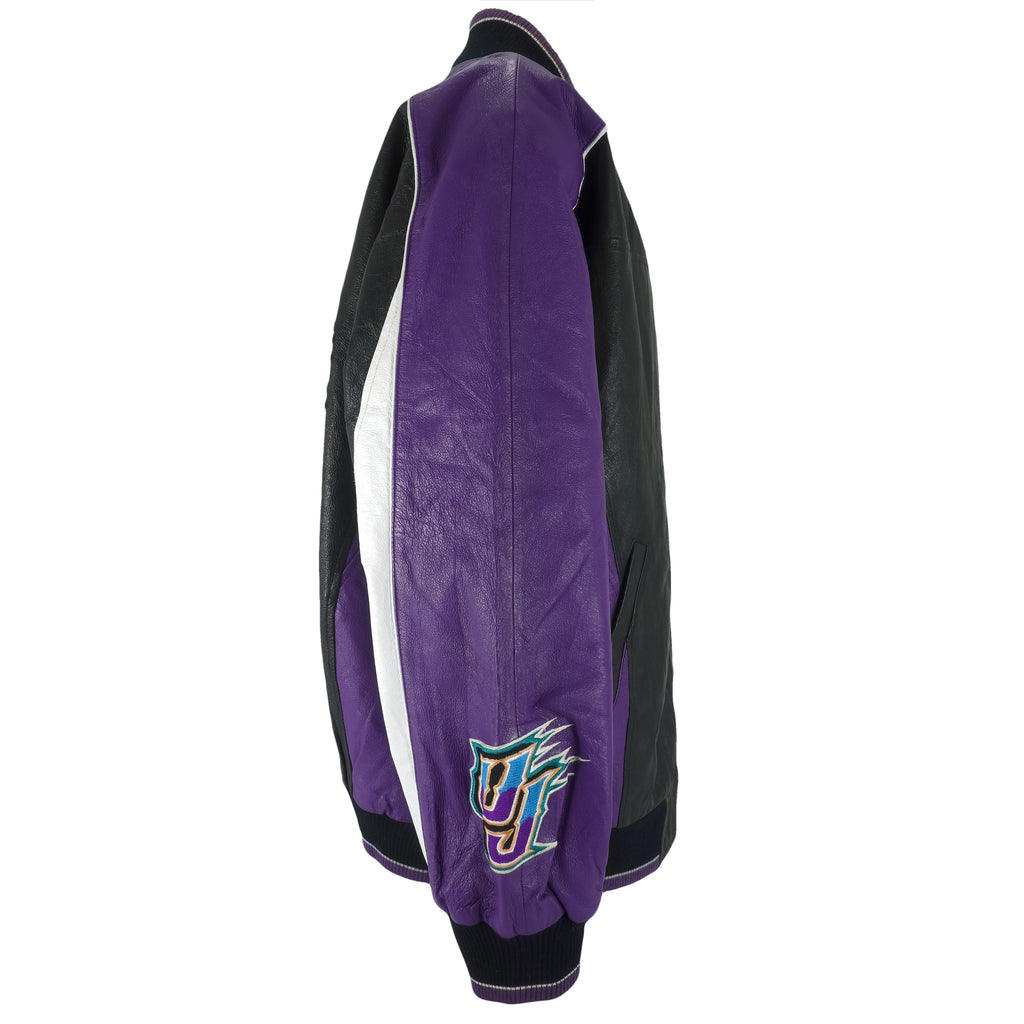 NBA - Utah Jazz Spell-Out Leather Jacket 1990s Large