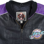 NBA - Utah Jazz Spell-Out Leather Jacket 1990s Large