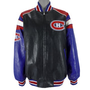 NHL (GIII) - Montreal Canadiens Faux Leather Jacket 1990s X-Large Vintage Retro Hockey