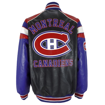 NHL (GIII Carl Banks) - Montreal Canadiens Faux Leather Jacket 1990s X-Large