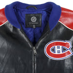 NHL (GIII) - Montreal Canadiens Faux Leather Jacket 1990s X-Large Vintage Retro Hockey
