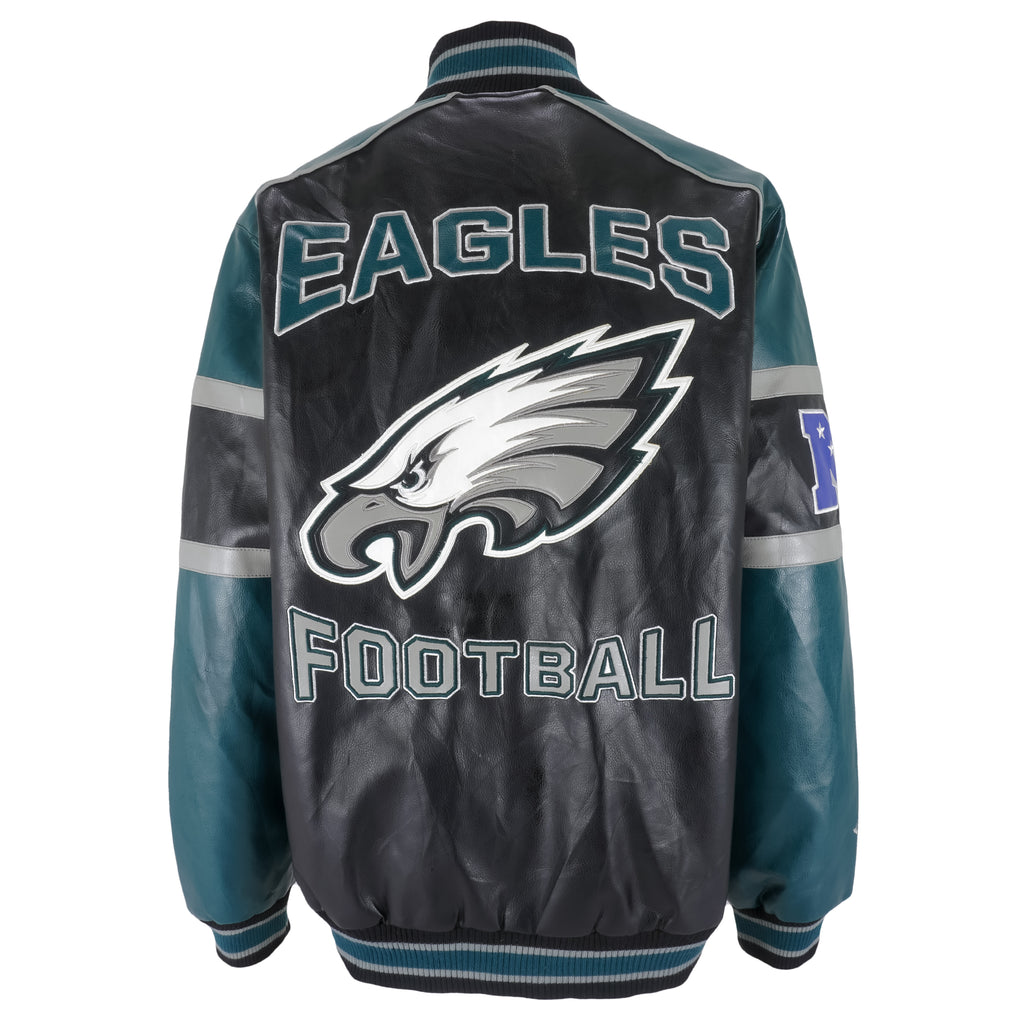 NFL - Philadelphia Eagles Faux Leather 1990s X-Large Vintage Retro Football