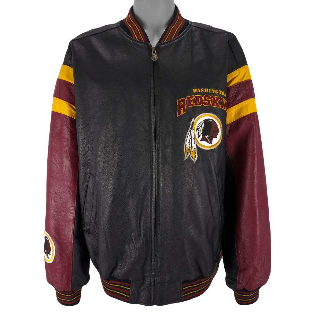 NFL (58 Sports) - Washington Redskins Leather Jacket 1990s XX-Large Vintage Retro Football