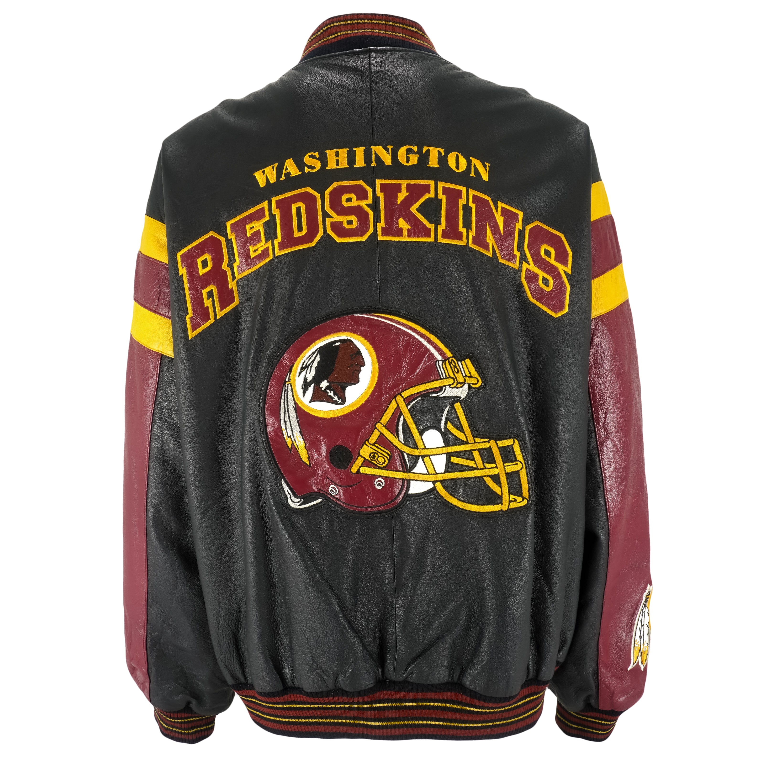 NFL (58 Sports) - Washington Redskins Leather Jacket 1990s XX-Large Vintage Retro Football