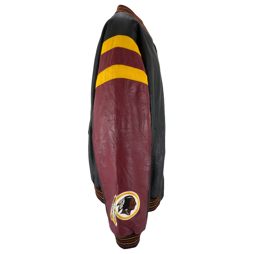 NFL (58 Sports) - Washington Redskins Leather Jacket 1990s XX-Large Vintage Retro Football