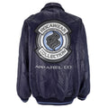 Rocawear - Blue Spell-Out Zip-Up Leather Jacket 1999 XX-Large Vintage Retro