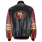 NFL - San Francisco 49ers Faux Leather Jacket 1990s Large Vintage Retro Football