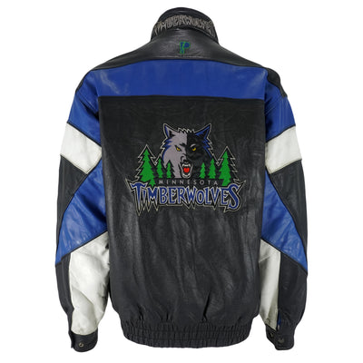 NBA (Pro Player) - Minnesota Timberwolves Leather Jacket 1990s Medium