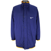 Nike - Blue with Yellow Spell-Out Jacket 1990s X-Large Vintage Retro