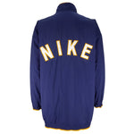 Nike - Blue with Yellow Spell-Out Jacket 1990s X-Large Vintage Retro