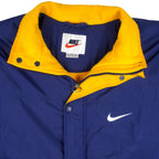 Nike - Blue with Yellow Spell-Out Jacket 1990s X-Large Vintage Retro