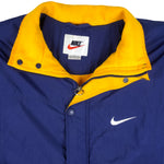 Nike - Blue with Yellow Spell-Out Jacket 1990s X-Large Vintage Retro