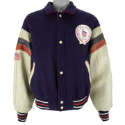 Vintage- USA Olympic Training Center Leather Jacket 1996 X-Large Vintage Retro