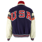 Vintage- USA Olympic Training Center Leather Jacket 1996 X-Large Vintage Retro