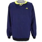 Adidas - Blue Embroidered Pullover1990s Large Vintage Retro