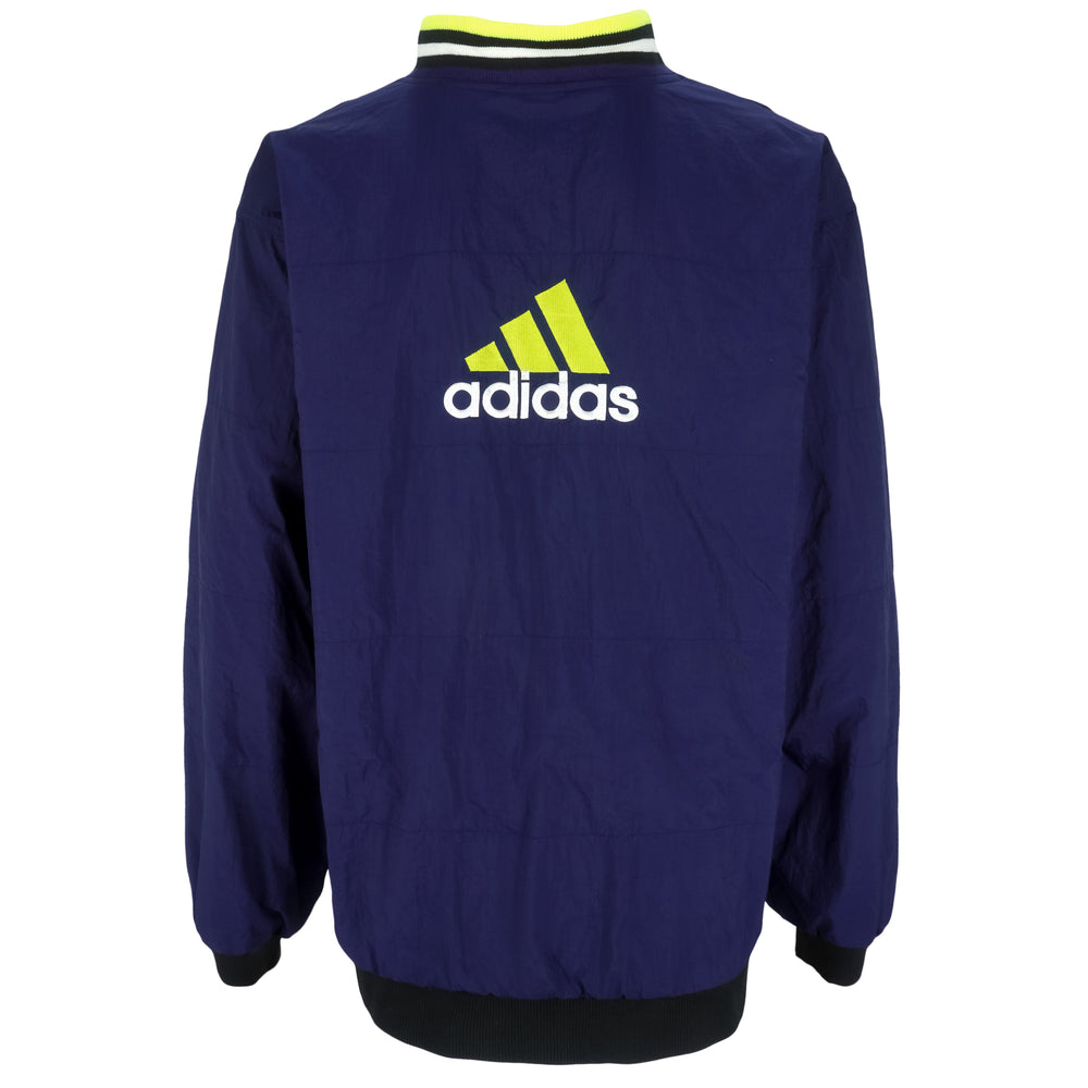 Adidas - Blue Embroidered Pullover1990s Large Vintage Retro