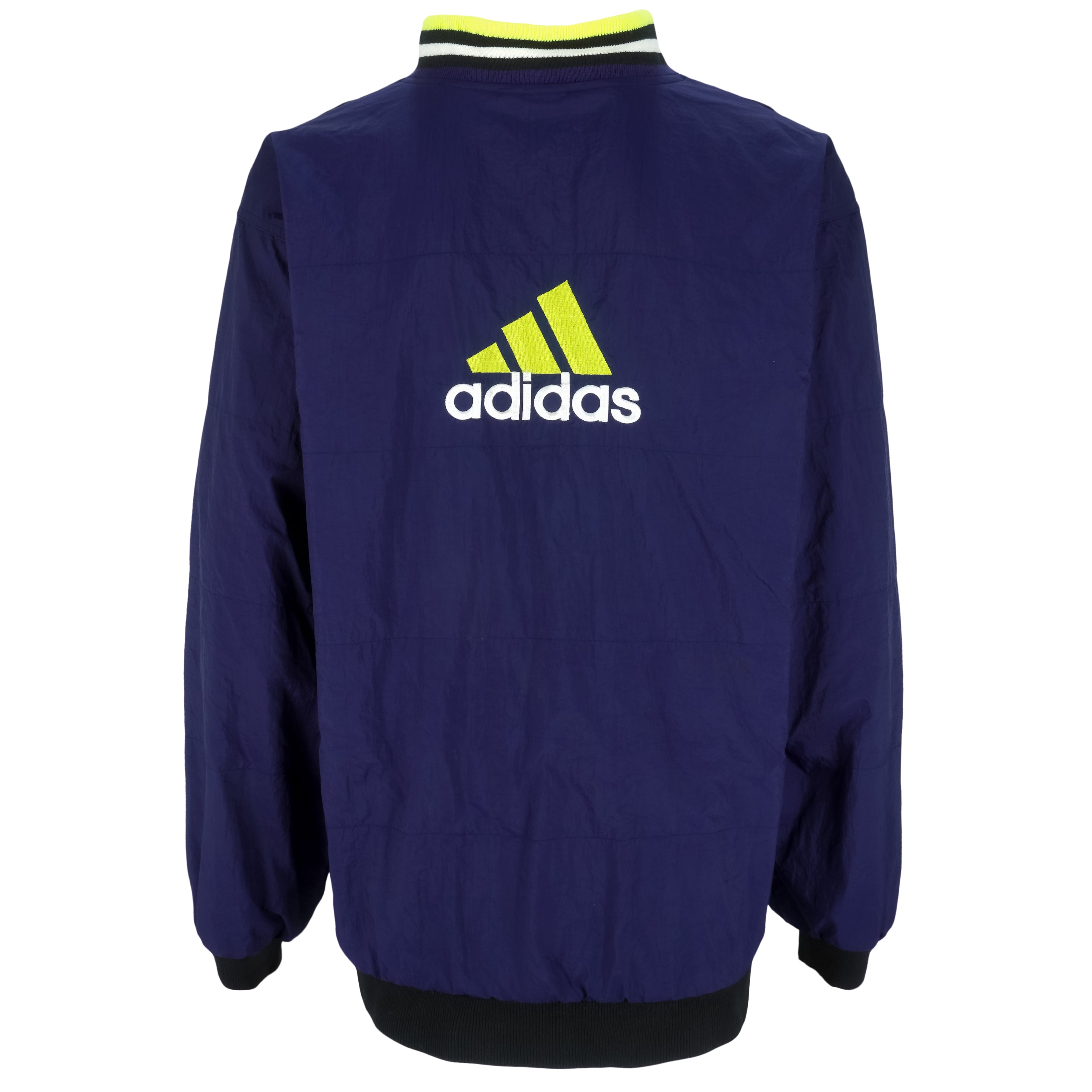 Adidas - Blue Embroidered Pullover1990s Large Vintage Retro