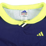 Adidas - Blue Embroidered Pullover1990s Large Vintage Retro