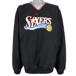 Nike - Philadelphia 76ers Embroidered Pullover Windbreaker 1990s XX-Large Vintage Retro Basketball