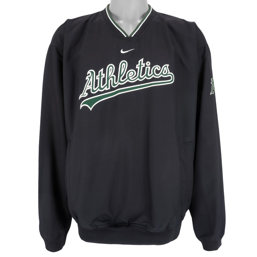 Nike - Oakland Athletics Pullover Windbreaker 1990s Large Vintage Retro Baseball
