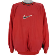 Nike - Red Pullover Windbreaker 1990s X-Large Vintage Retro