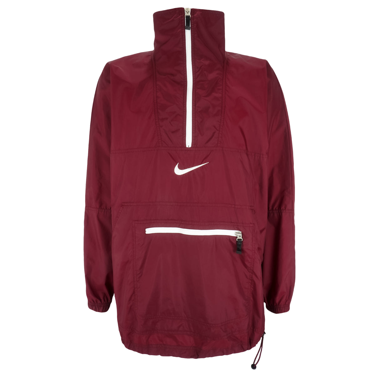 Nike - Red 1/4 Zip Windbreaker 1990s Large Vintage Retro