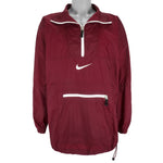 Nike - Red 1/4 Zip Windbreaker 1990s Large Vintage Retro