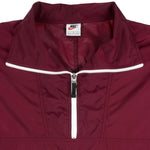 Nike - Red 1/4 Zip Windbreaker 1990s Large Vintage Retro