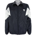 Adidas - Black & White Windbreaker 1990s Large Vintage Retro
